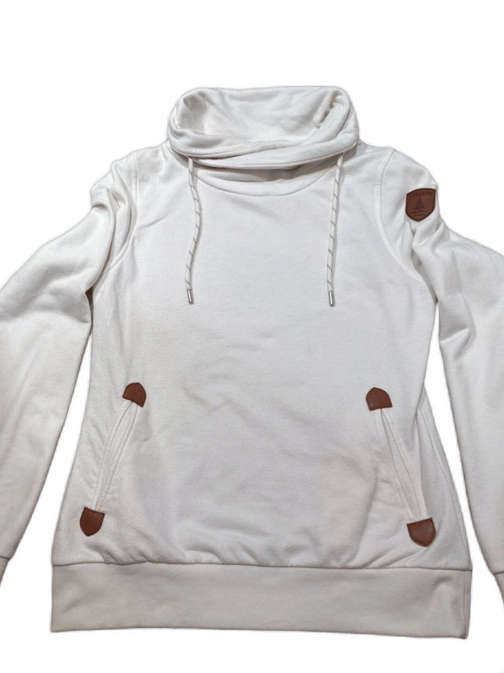 Wanakome Cream Pullover with Cowl neck